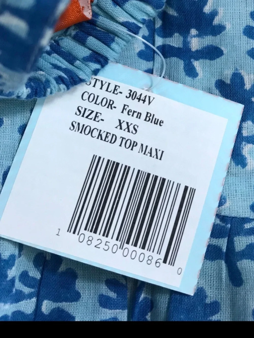 Oliphant 🌹Blue Printed V-Neck Ruffle Mini Dress - Picture 5 of 16